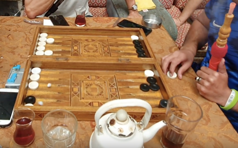 A Game of Backgammon in Beit Jabri, Old Damascus